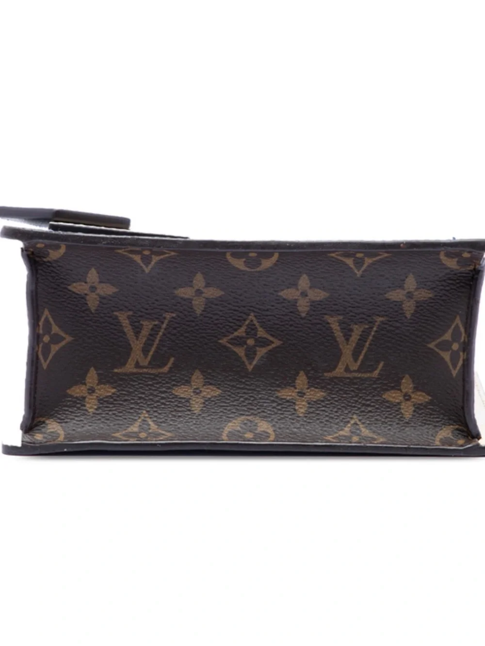 Louis Vuitton Patent Blue Top Handle Satchel with Monogram Strap